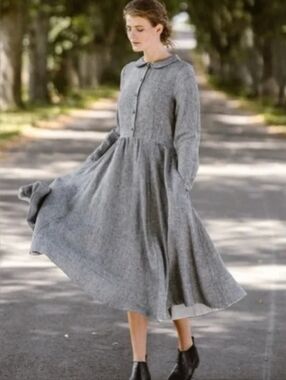 Son De Flor Linen Twill Dress Size XS